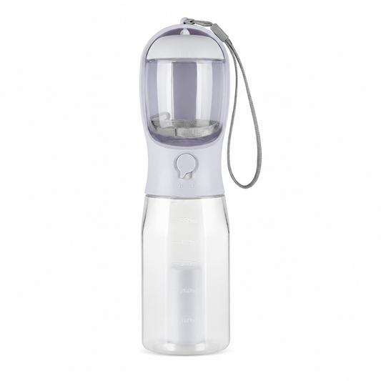3-in-1 Portable Dog Water Bottle with Food Container & Poop Bag Dispenser