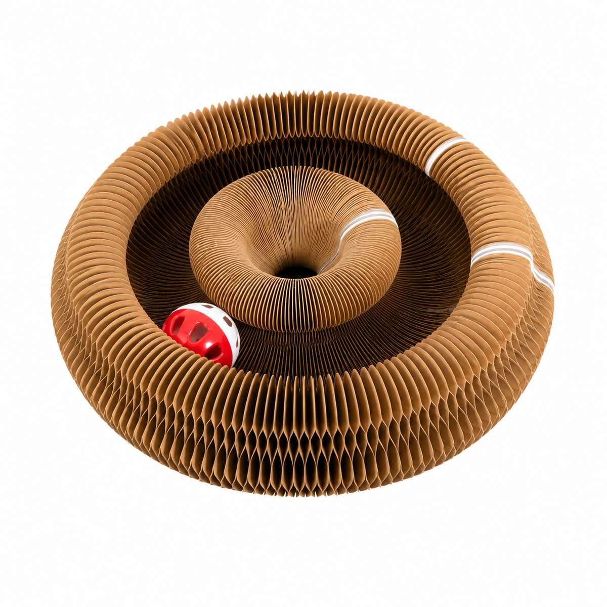 Accordion Cat Scratcher & Interactive Ball Toy
