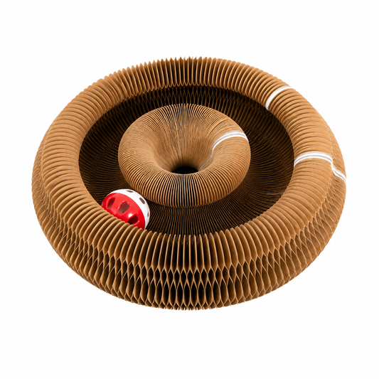 Accordion Cat Scratcher & Interactive Ball Toy