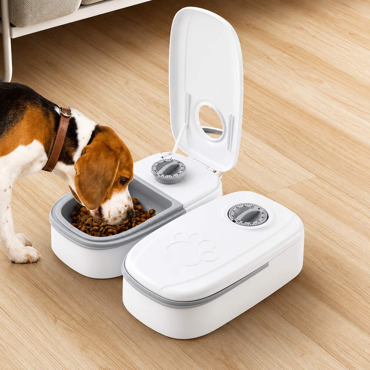 Smart Automatic Pet Feeder – Timed Food Dispenser with Stainless Steel Bowl