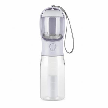 3-in-1 Portable Dog Water Bottle with Food Container & Poop Bag Dispenser