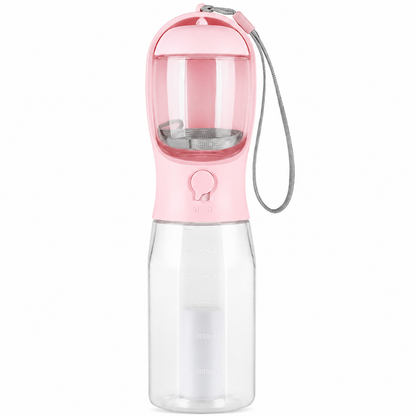 3-in-1 Portable Dog Water Bottle with Food Container & Poop Bag Dispenser